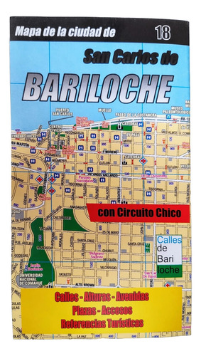 Mapa Ciudad De Bariloche Calles Av Plazas Ref. Turísticas