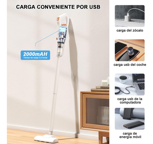 Aspiradora Inalámbrica Portátil Triple Filtro Y Accesorios