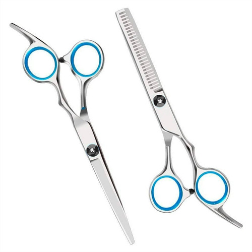 Imagen 6 de 10 de Kit Tijeras De Peluquería Profesional Corte + Pulir