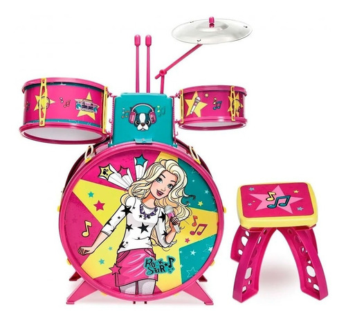 Bateria Infantil Barbie Glamourosa Fun