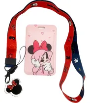 Comprar Gafete De Minnie Mouse  + Cordón Lanyard + Cinta Gafete