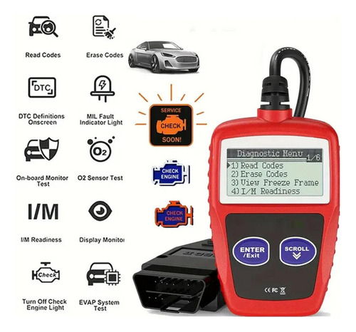 El Escáner Automotriz Ms309 Obd2 Lee Y Borra Códigos De Fall