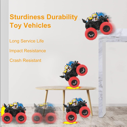 Juguetes Camiones Monstruo Para Niños Rotación 360° Colores