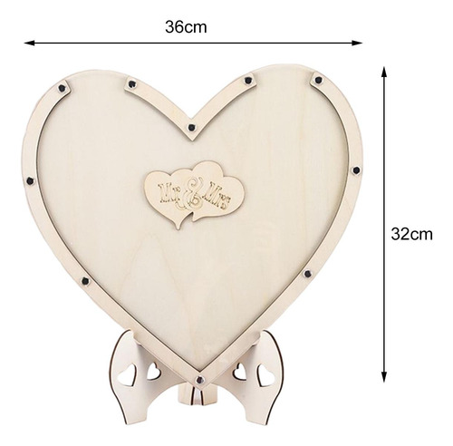 Libro De Invitados De Boda 3d En Forma De Corazón Con