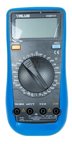 Tester Multímetro Capacimetro Termometro Value Vdm 151