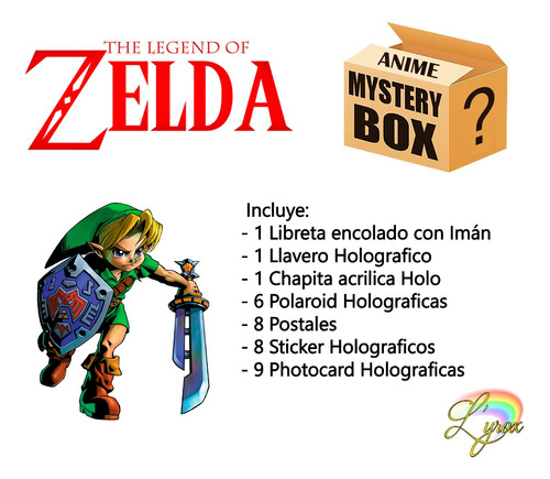 Mystery Box Legend Of Zelda Caja Misteriosa Holografico