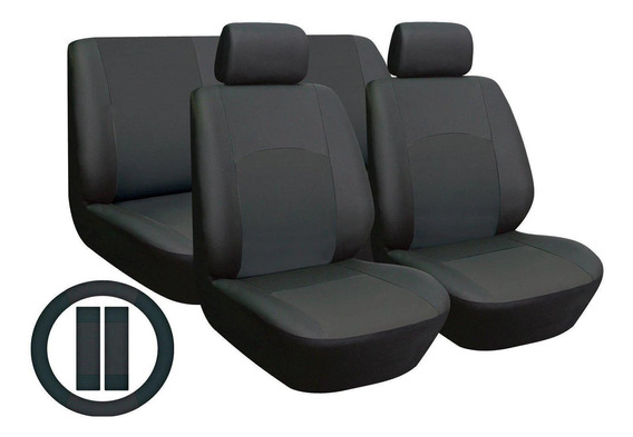 carbono/negro VW t5 Transp./carav 2009 grado fundas para asientos completo 6-asientos 