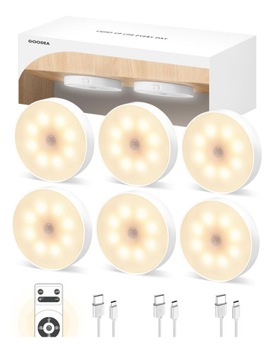 Luces Led Recargables Para Debajo Del Gabinete Con Sensor De