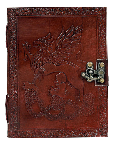 Libro: Handmadecraft Leather Dragon Journal Notebook Diary F
