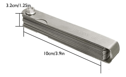 Imagen 2 de 3 de Juego Galgas Calibrador Valvulas 32 Pcs 0,04 Mm - 0,88 Mm