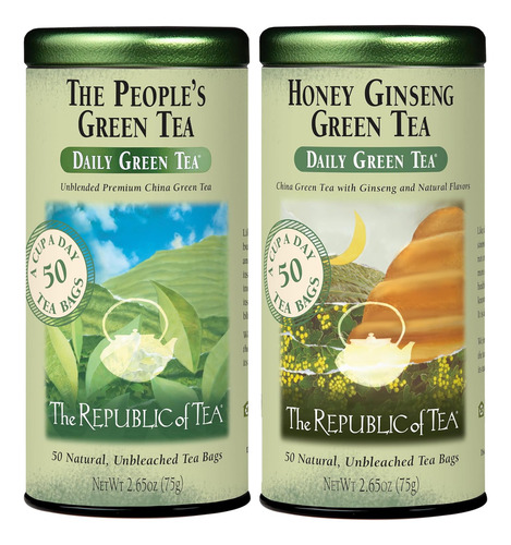 Té Verde Ginseng Con Miel - 50 Bolsas