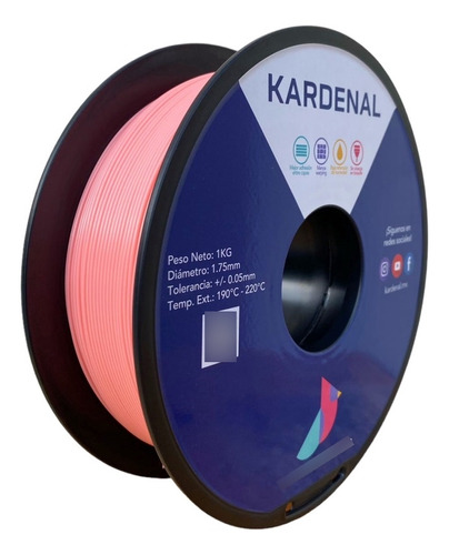1 Kg 1.75mm Filamento Pla Premium Kardenal Color Rosa