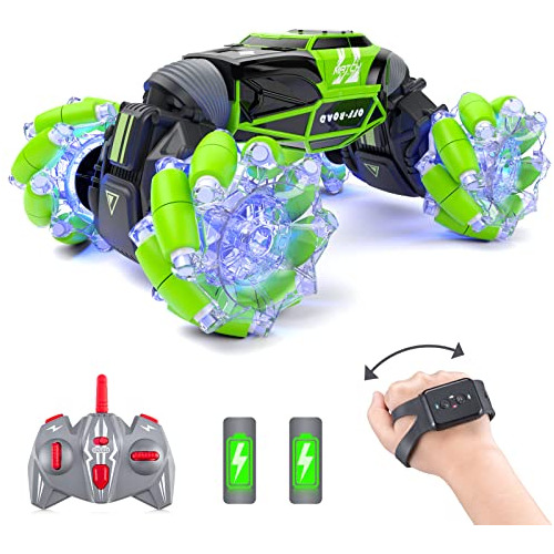 Powerextra Led Gesture Rc Car, 4wd 2.4ghz Control Wmk8m