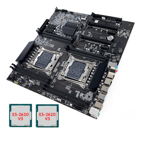 Placa Base Minera De Doble Socket X99 Con Cpu Lga2 2xe5-2620