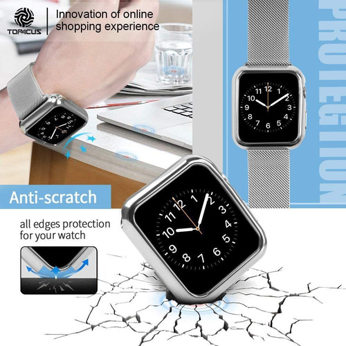 Imagen 2 de 6 de Funda Protectora De Pantalla Para Iwatch Series 5/4/3/2/1