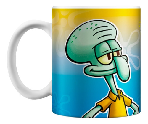  Taza De Cerámica Bob Esponja  Calamardo