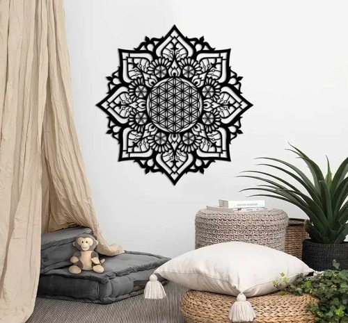 Flor De La Vida Mandala 60 Cm Cuadro Decoración De Pared