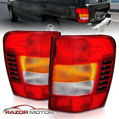Fit 1999-2004 Jeep Grand Cherokee Red/clear Tail Lights  Rzk