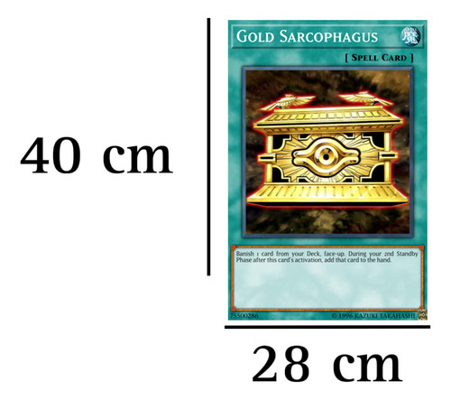Cuadro Decorativo Cartas Yugioh 40x28 En Canvas Uv Gold Sarcophagus