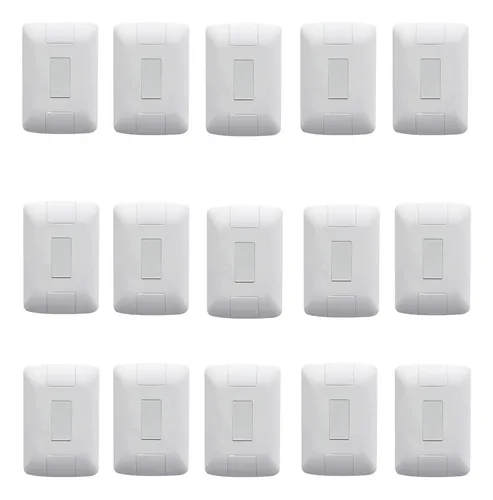 comprar Kit 15 Conjunto Com 1 Interruptor Simples Tramontina - Aria