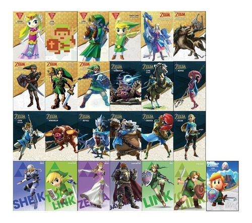 Set Zelda Breath Of The Wild Tarjetas Amiibos (24 Unid)