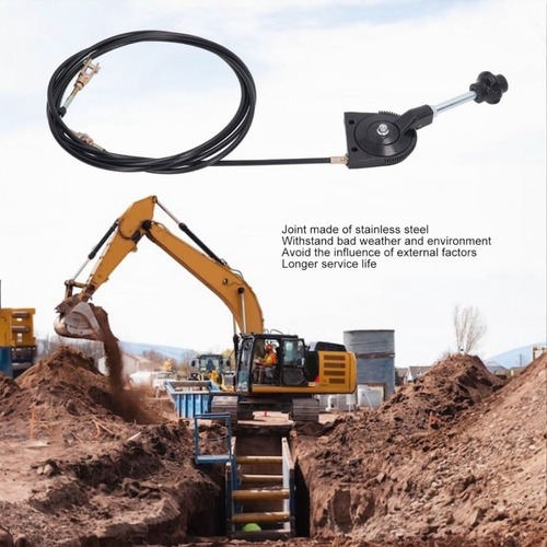 Chicote Cable Acelerador Manual Para Excavadora Con Palanca