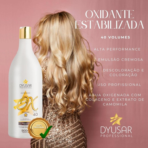Ox 30 Vol - Oxidante Profissional E Agua Oxigenada Dyusar Tom Ox 40 volumes