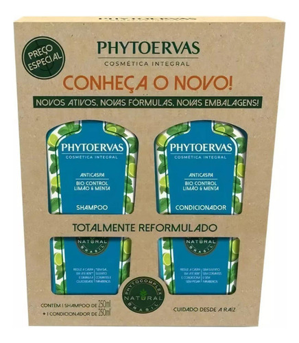 Kit Phytoervas Anticaspa Shampoo 250ml + Condicionador 250ml
