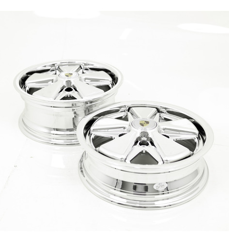 Rodas 16 Porsche Fuchs 911r 5x130 Fusca Kombi Vw 2 Talas Cor Cromada