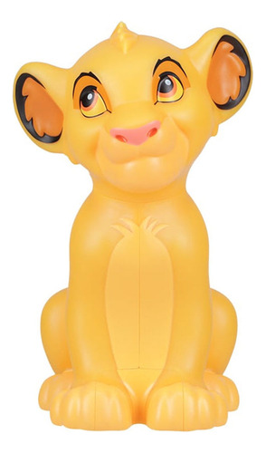 Lámpara De Noche Luz Decorativa 3d Disney Simba Rey León Estructura Amarillo Pantalla Amarillo