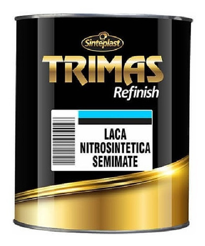 Laca Nitrosintetica Semi Mate Negra Trimas X 1 Lt / Camino 1