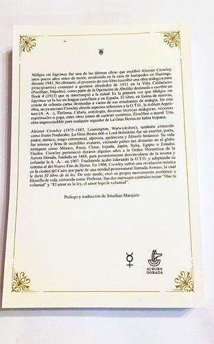 Imagen 3 de 4 de Makgia Sin Lagrimas Aleister Crowley Magia Con Llavero