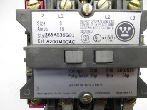Westinghouse A200m0cac 765a838g01 110-120v 18a Nsmp Mgg