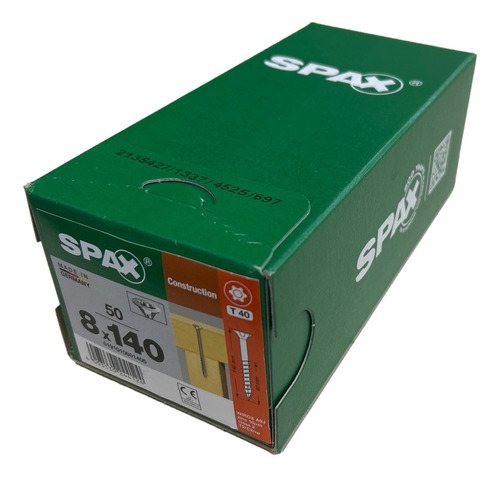 Tornillo Spax Universal 8 X 140 C Parcial Caja 50 T40