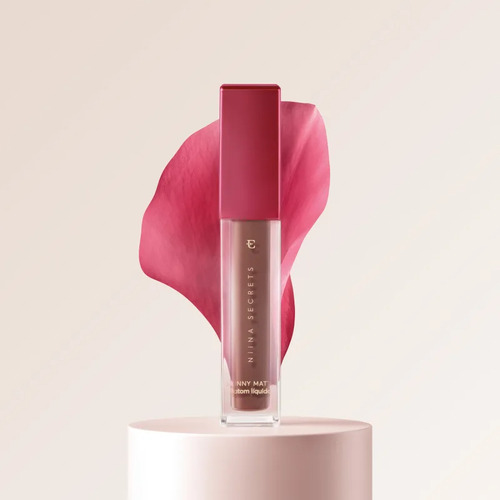Batom Líquido Rosa Lótus Niina Secrets Skinny Matte 5ml Cor Rosa-escuro
