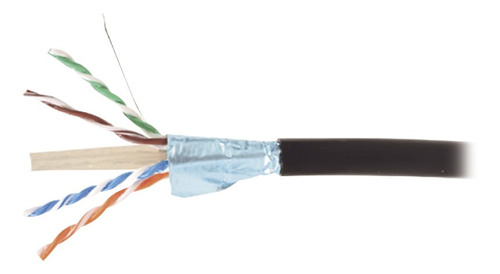 Cable Blindado F/utp Gel Cat6a 23 Awg Industrial Negro 305m
