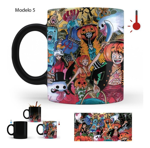 Imagen 6 de 8 de One Piece Luffy Arco De Wano Taza Mágica