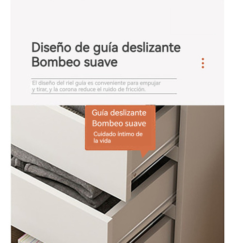 Cómoda Cama Blanco Modernas Con 6 Cajones De Madera 118cm Blanco