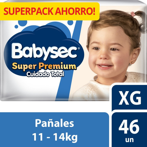 Pañal Babysec Super Premium Xg X46