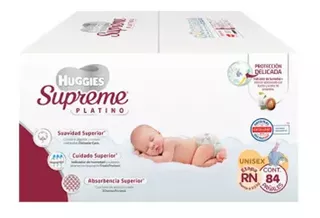 Pañales Recien Nacido Huggies Supreme Platinum 84pzas Unisex