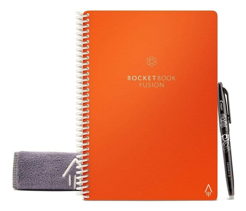 Cuaderno Rocketbook Fusion Reutilizable Ejecutivo Color Naranja