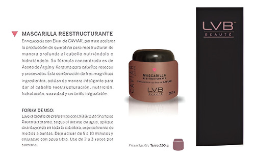 Kit Shampoo Y Crema Restructurante Con Caviar Lvb Beauté