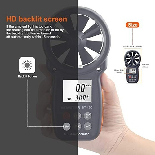 Anemometro Digital Btmeter -100wm
