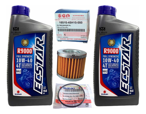 Combo Aceite Full Sintético Gixxer+ Filtro+oring Orig Suzuki