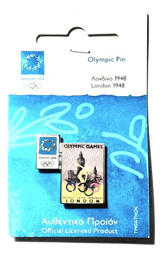 Pin Oficial Juegos Olímpicos Atenas 2004 Grecia Londres 1948