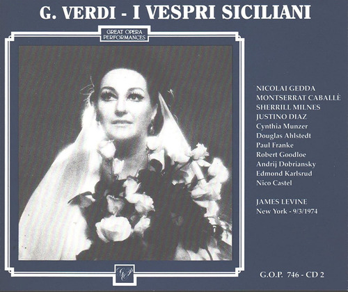 Verdi - I Vespri Siciliani - Gedda Caballe Levine - 2 Cds.