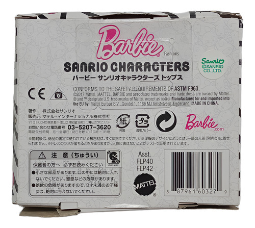 Barbie Sanrio Characters Remera Para Muñecas Hello Kitty