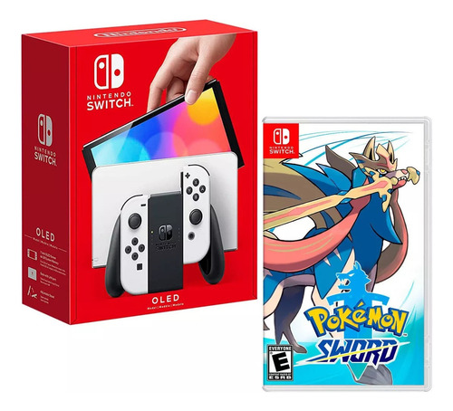 Consola Nintendo Switch Modelo Oled Blanco + Pokemon Sword