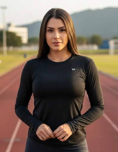 Camisas Térmica Feminina Voker Proteção Uv Bike Academia