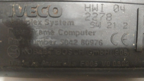 Módulo Unidade Controle Luz Traseira Iveco Stralis 504280976 (Usado)